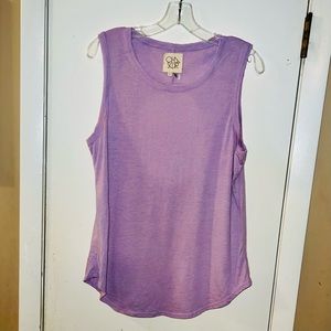 Chaser L Light Purple Sleeveless Back Cutout Shirt